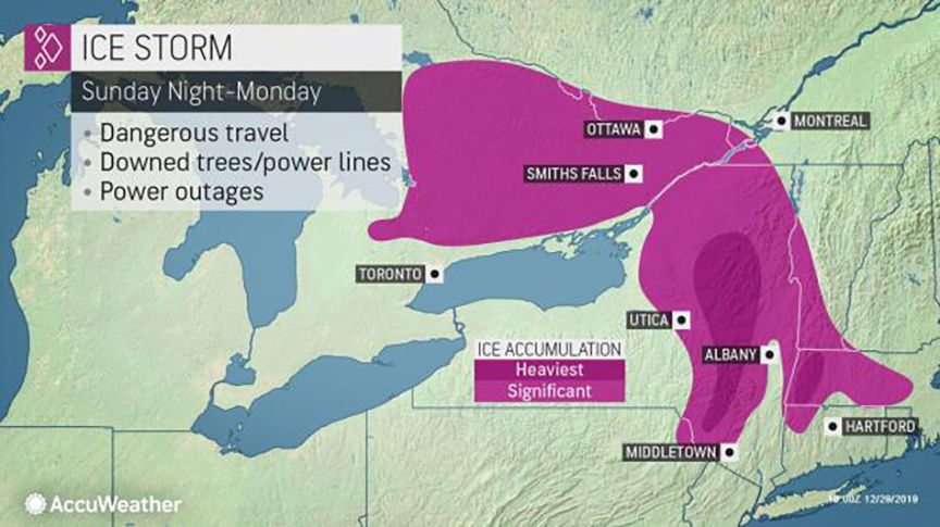 Strong winter storm to impact Ontario and Quebec